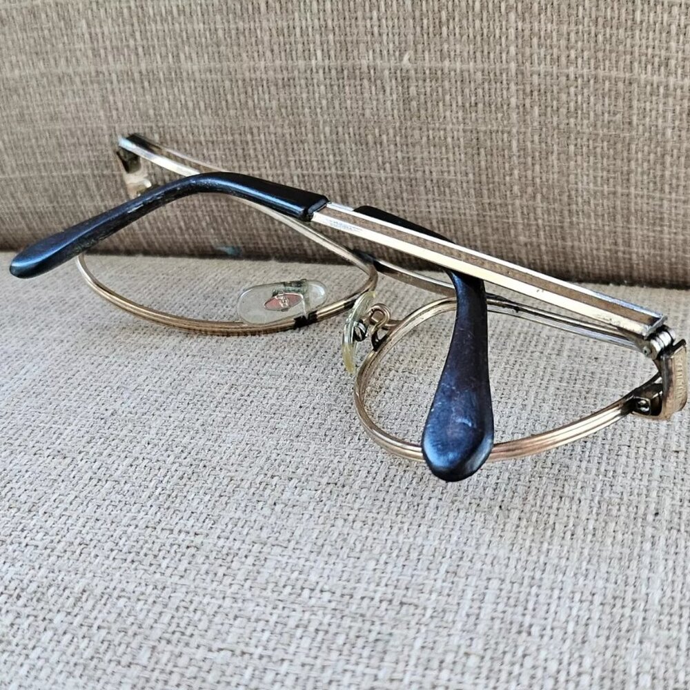 Universal Men Vintage Eyeglasses/Sunglasses Frame Gold Tone 10KRGP 5 1/2 - Picture 5 of 13
